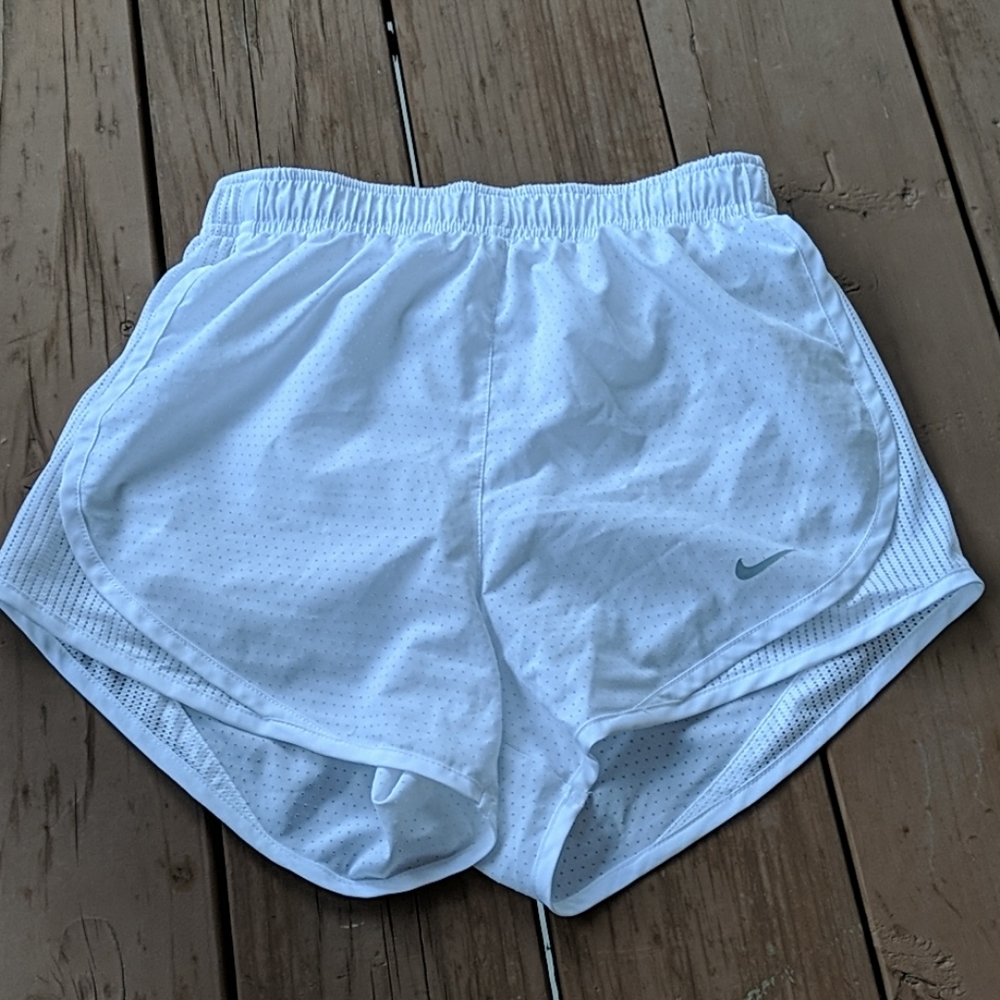 White Nike Running Shorts